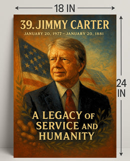 Jimmy Carter 39th President Wall Art Vintage Print PosterGoat
