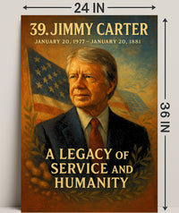 Jimmy Carter 39th President Wall Art Vintage Print PosterGoat