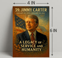 Jimmy Carter 39th President Wall Art Vintage Print PosterGoat