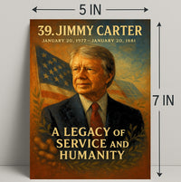 Jimmy Carter 39th President Wall Art Vintage Print PosterGoat