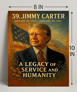 Jimmy Carter 39th President Wall Art Vintage Print PosterGoat