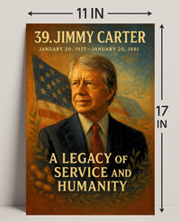 Jimmy Carter 39th President Wall Art Vintage Print PosterGoat