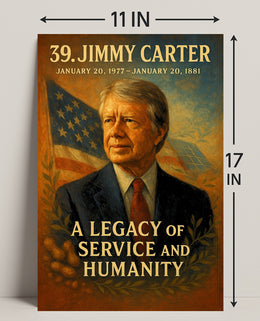 Jimmy Carter 39th President Wall Art Vintage Print PosterGoat