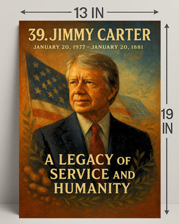 Jimmy Carter 39th President Wall Art Vintage Print PosterGoat