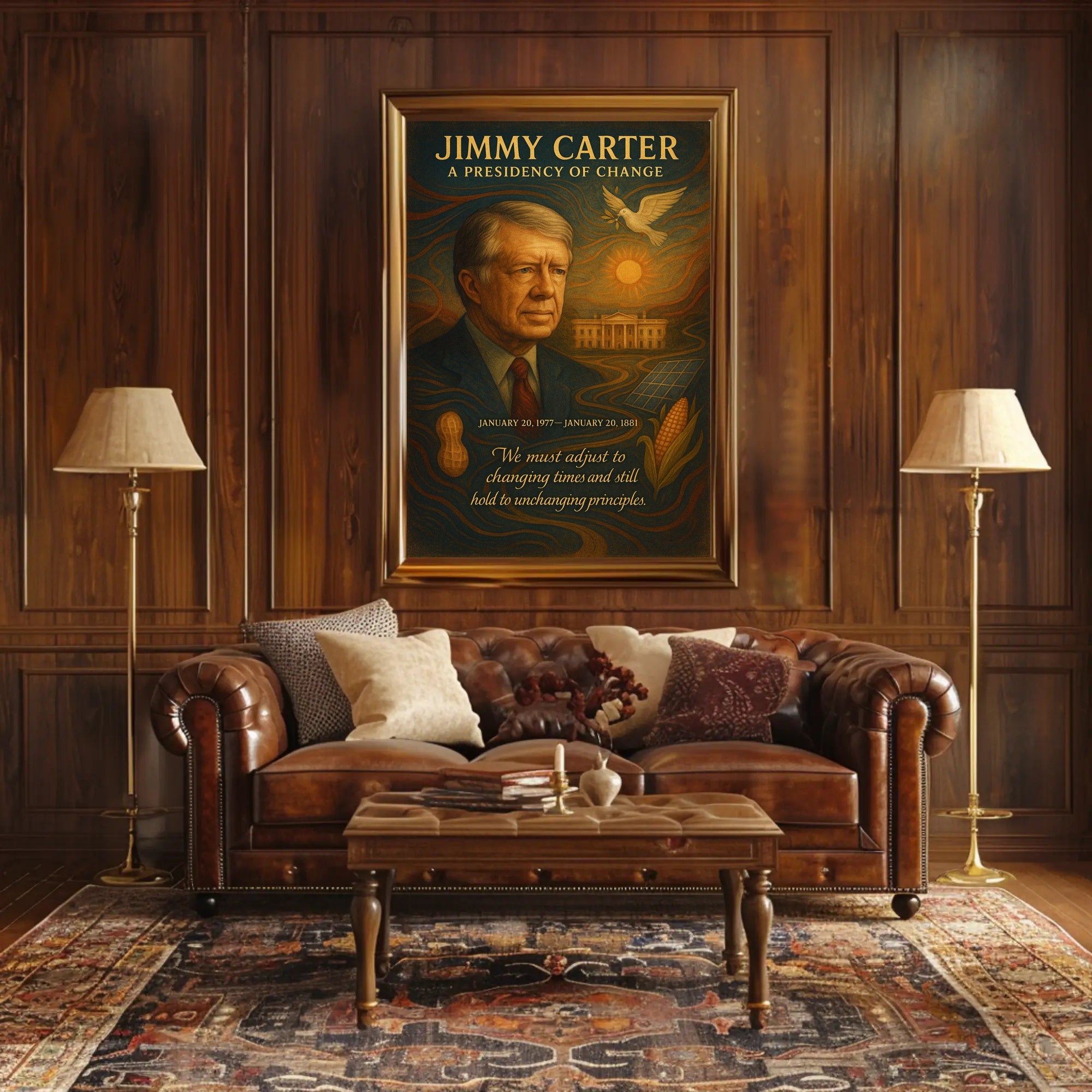 Jimmy Carter A Presidency of Change Wall Art Print PosterGoat