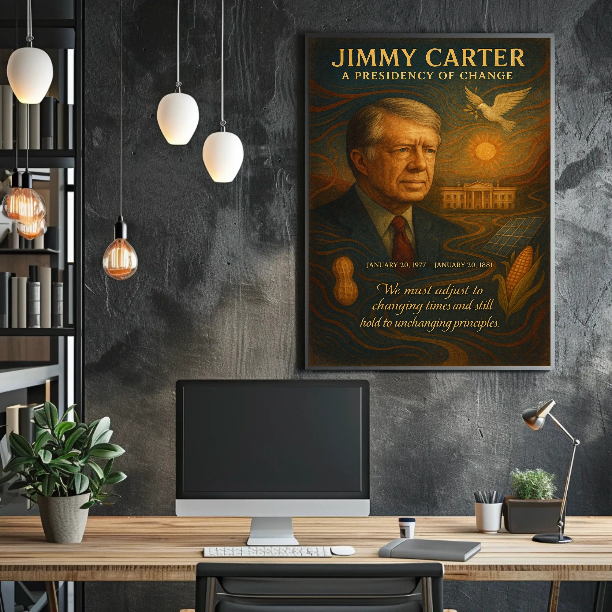 Jimmy Carter A Presidency of Change Wall Art Print PosterGoat