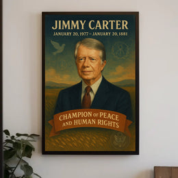 Jimmy Carter Champion of Peace and Human Rights Poster PosterGoat