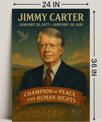 Jimmy Carter Champion of Peace and Human Rights Poster PosterGoat