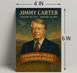 Jimmy Carter Champion of Peace and Human Rights Poster PosterGoat