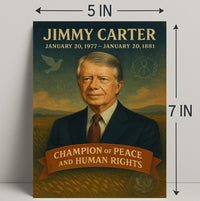 Jimmy Carter Champion of Peace and Human Rights Poster PosterGoat