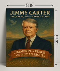 Jimmy Carter Champion of Peace and Human Rights Poster PosterGoat