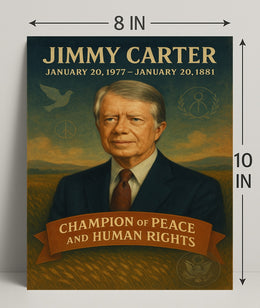 Jimmy Carter Champion of Peace and Human Rights Poster PosterGoat