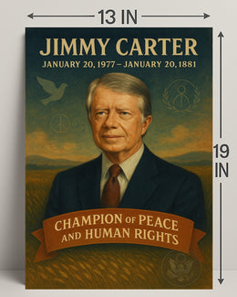 Jimmy Carter Champion of Peace and Human Rights Poster PosterGoat