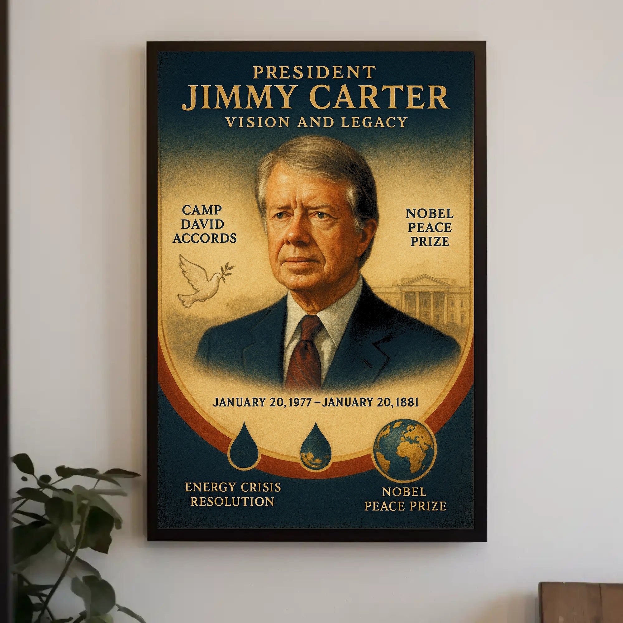 Jimmy Carter Commander in Chief Fine Art Print PosterGoat