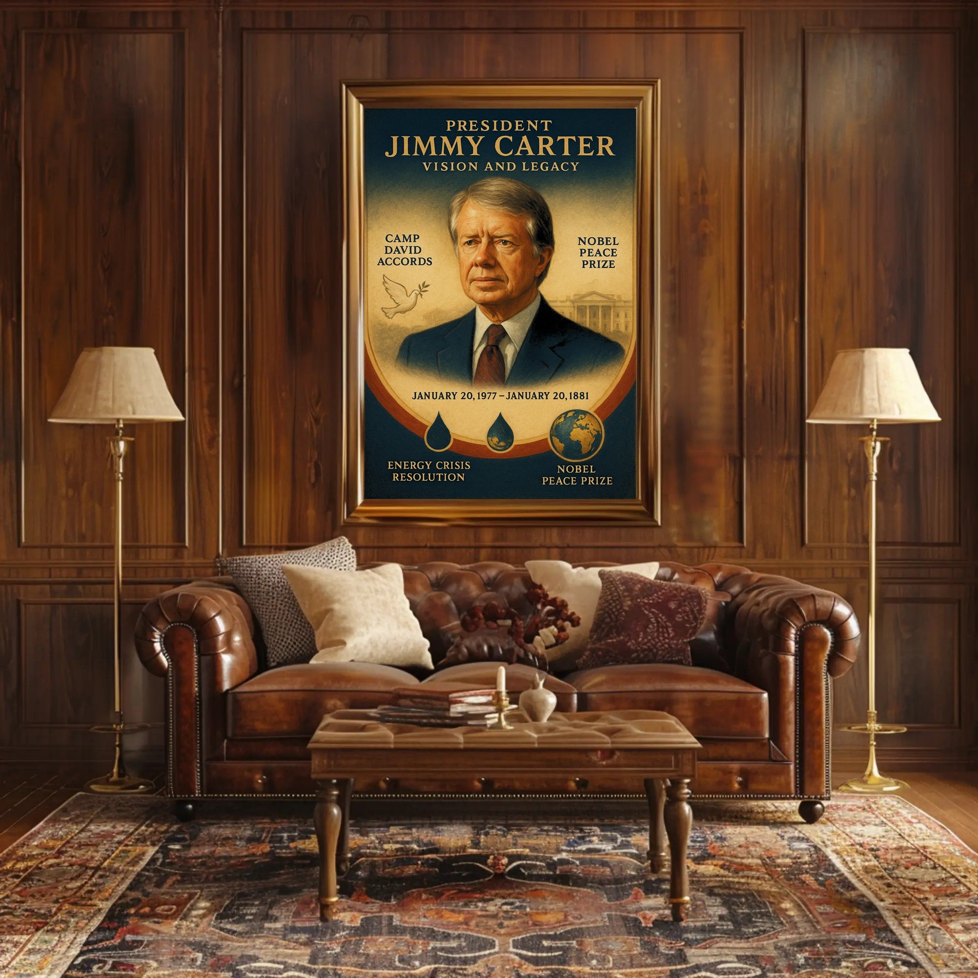 Jimmy Carter Commander in Chief Fine Art Print PosterGoat