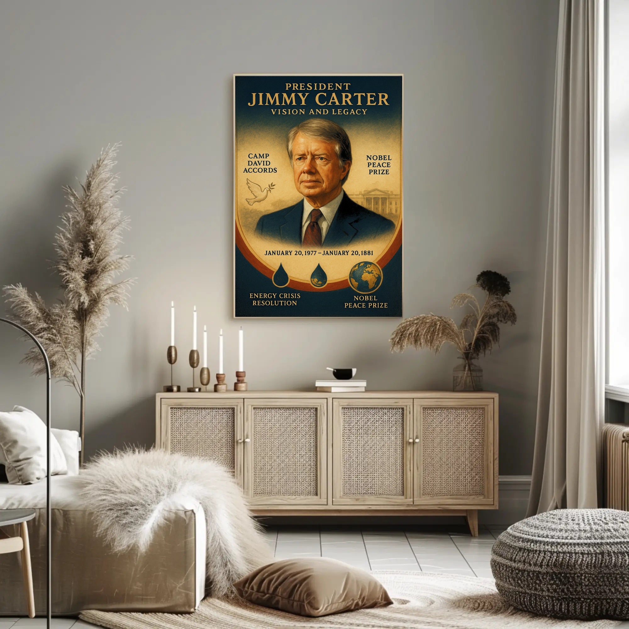 Jimmy Carter Commander in Chief Fine Art Print PosterGoat