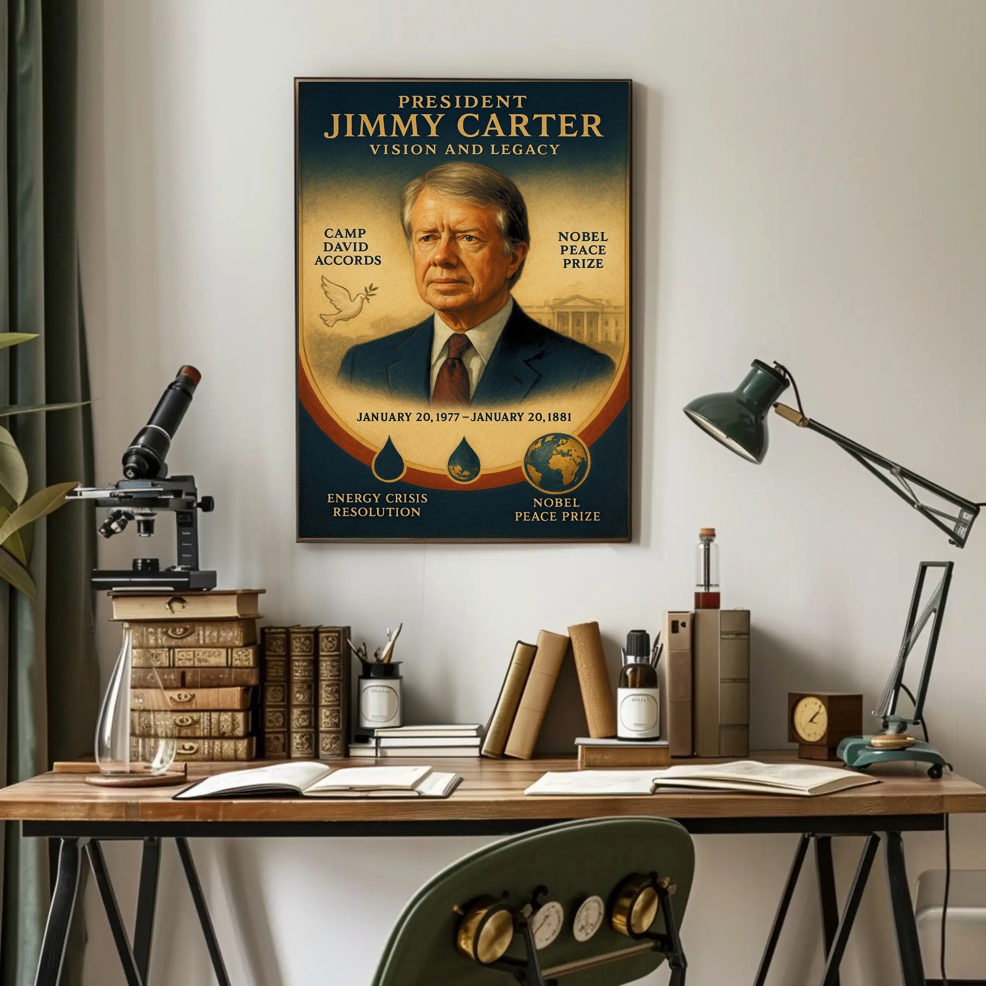 Jimmy Carter Commander in Chief Fine Art Print PosterGoat