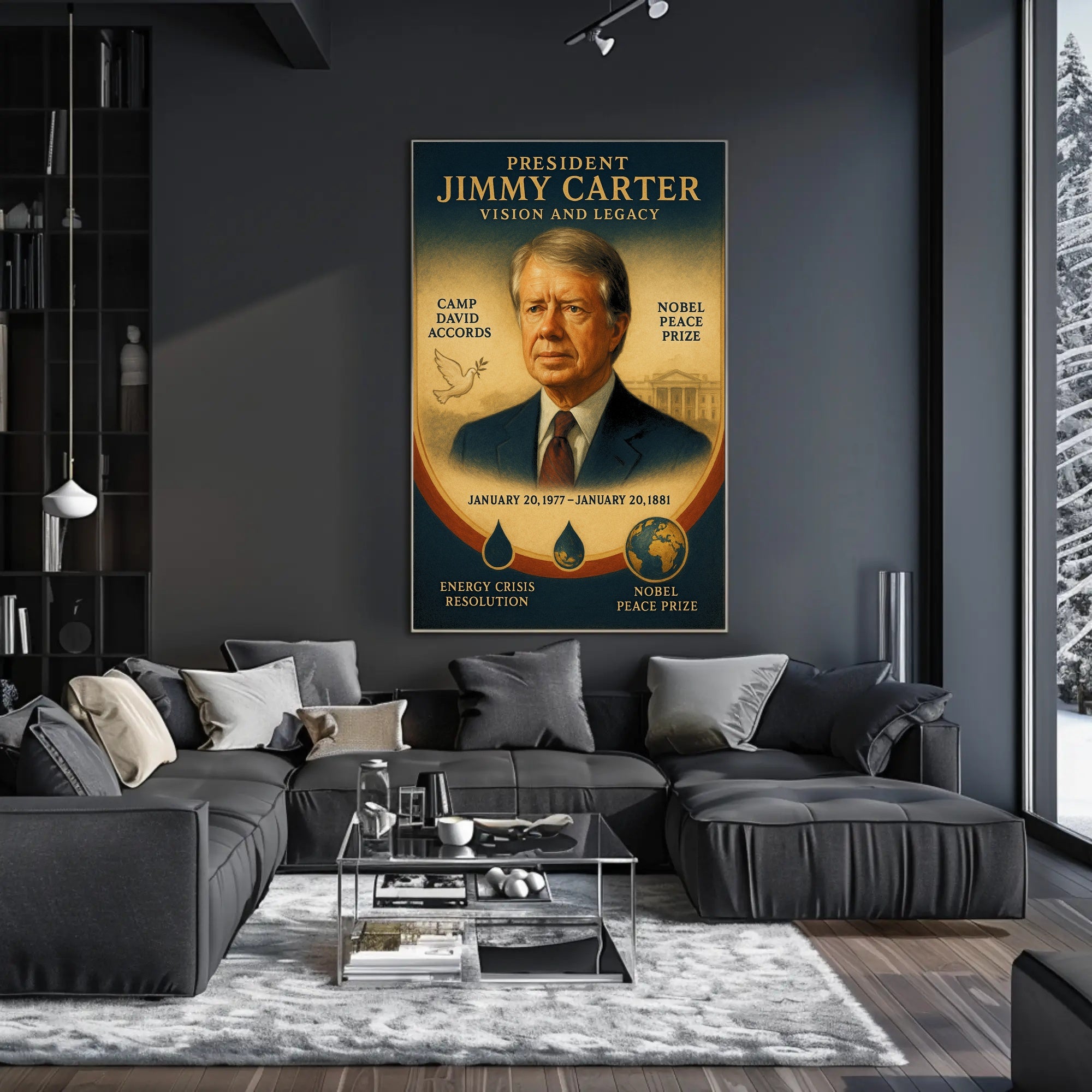 Jimmy Carter Commander in Chief Fine Art Print PosterGoat