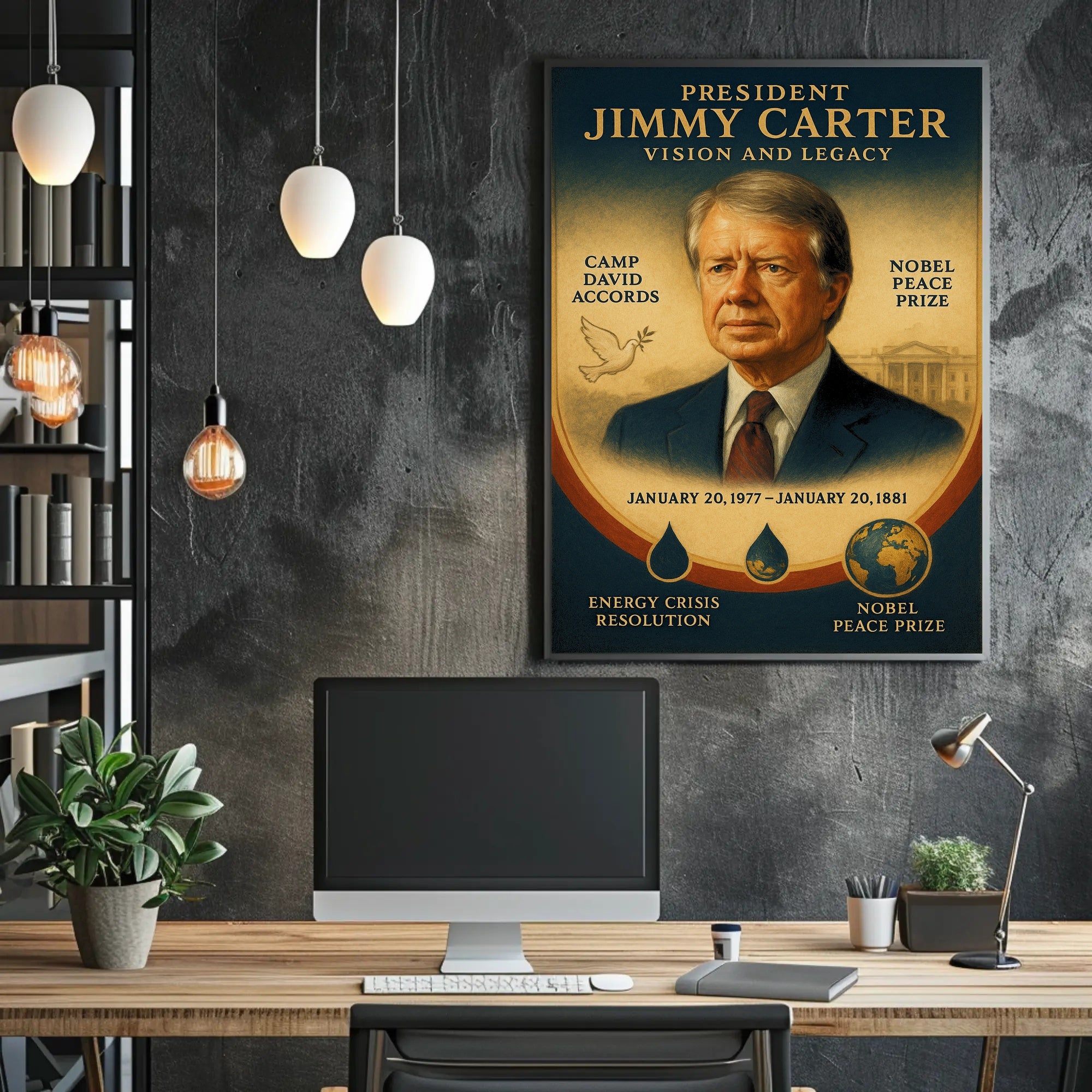 Jimmy Carter Commander in Chief Fine Art Print PosterGoat