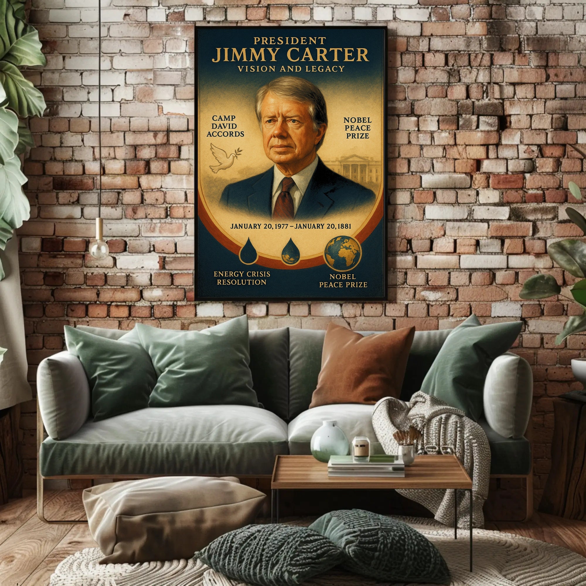 Jimmy Carter Commander in Chief Fine Art Print PosterGoat