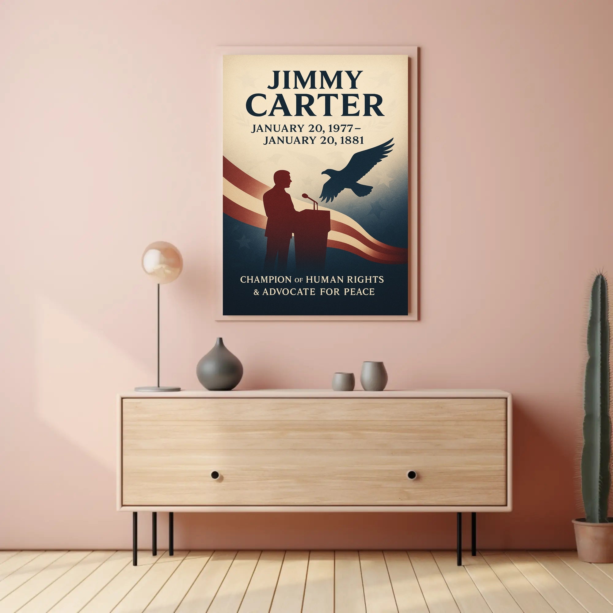 Jimmy Carter Human Rights Champion Poster Wall Art PosterGoat