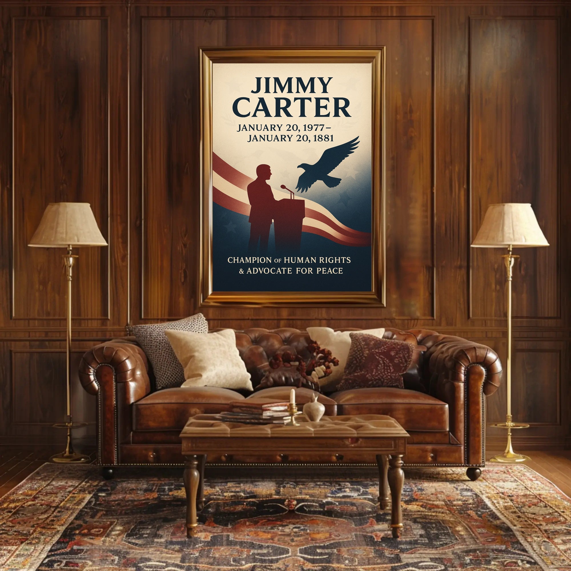 Jimmy Carter Human Rights Champion Poster Wall Art PosterGoat