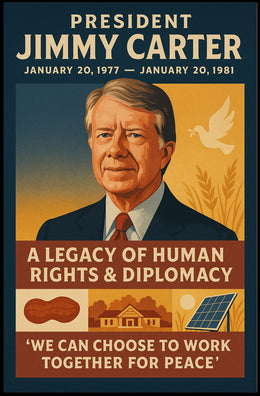 Jimmy Carter Human Rights Diplomacy Wall Art Print PosterGoat