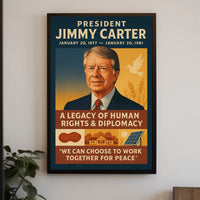 Jimmy Carter Human Rights Diplomacy Wall Art Print PosterGoat