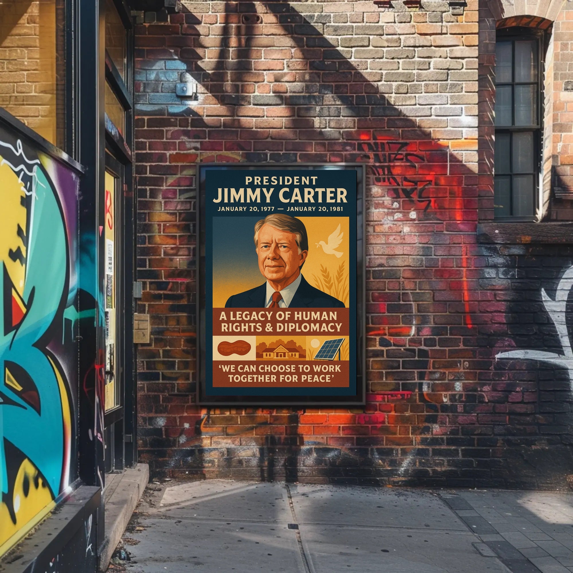 Jimmy Carter Human Rights Diplomacy Wall Art Print PosterGoat