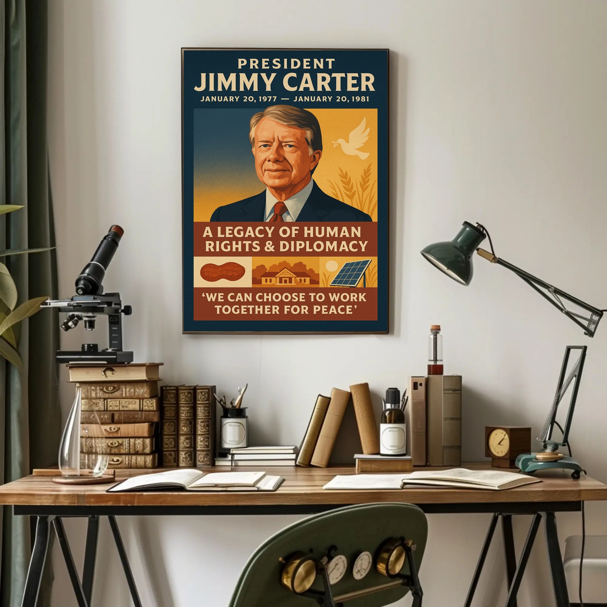 Jimmy Carter Human Rights Diplomacy Wall Art Print PosterGoat