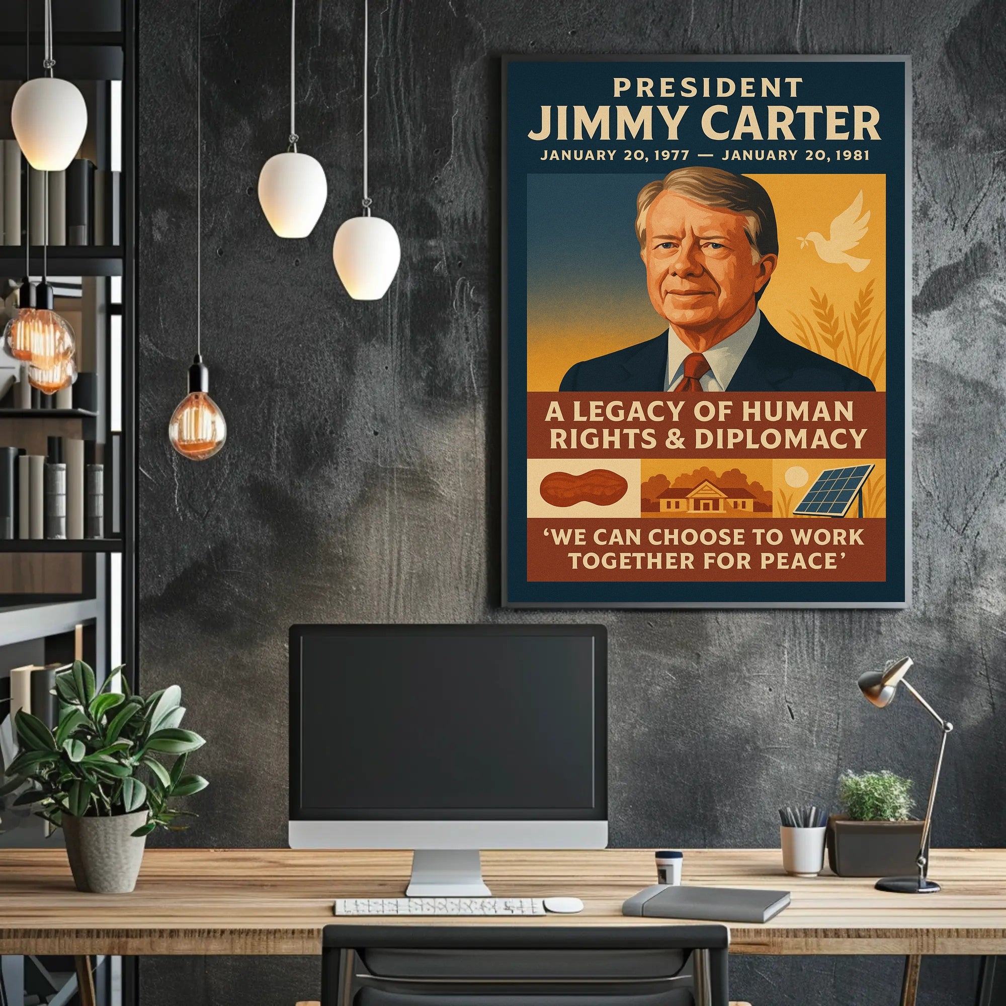 Jimmy Carter Human Rights Diplomacy Wall Art Print PosterGoat