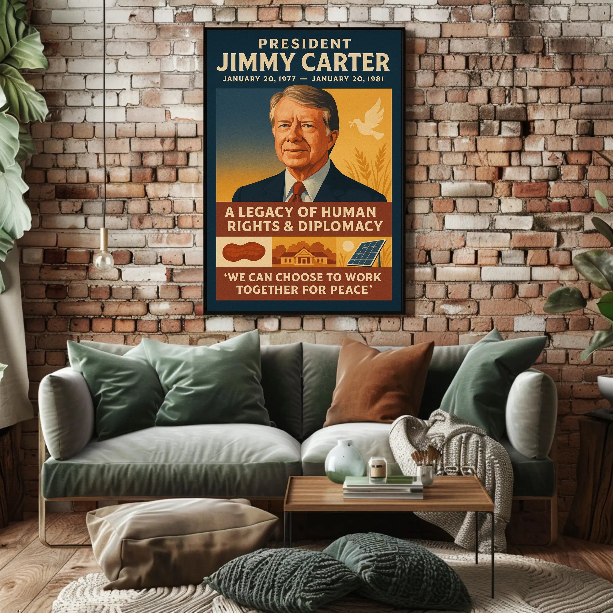 Jimmy Carter Human Rights Diplomacy Wall Art Print PosterGoat