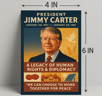 Jimmy Carter Human Rights Diplomacy Wall Art Print PosterGoat