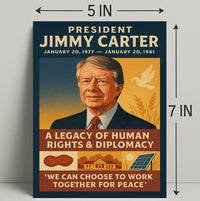 Jimmy Carter Human Rights Diplomacy Wall Art Print PosterGoat