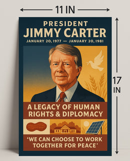 Jimmy Carter Human Rights Diplomacy Wall Art Print PosterGoat