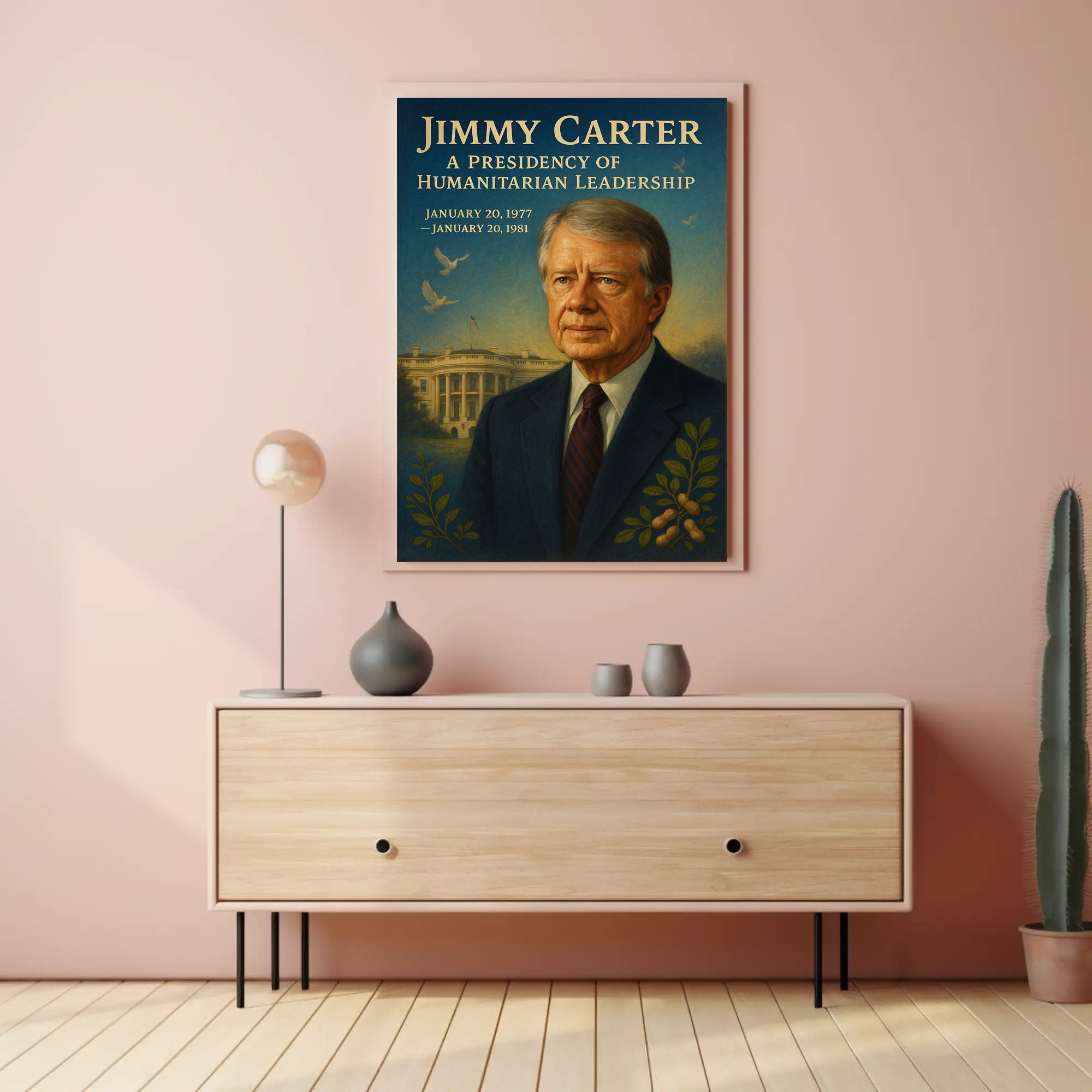 Jimmy Carter Humanitarian Leadership Wall Art Print PosterGoat