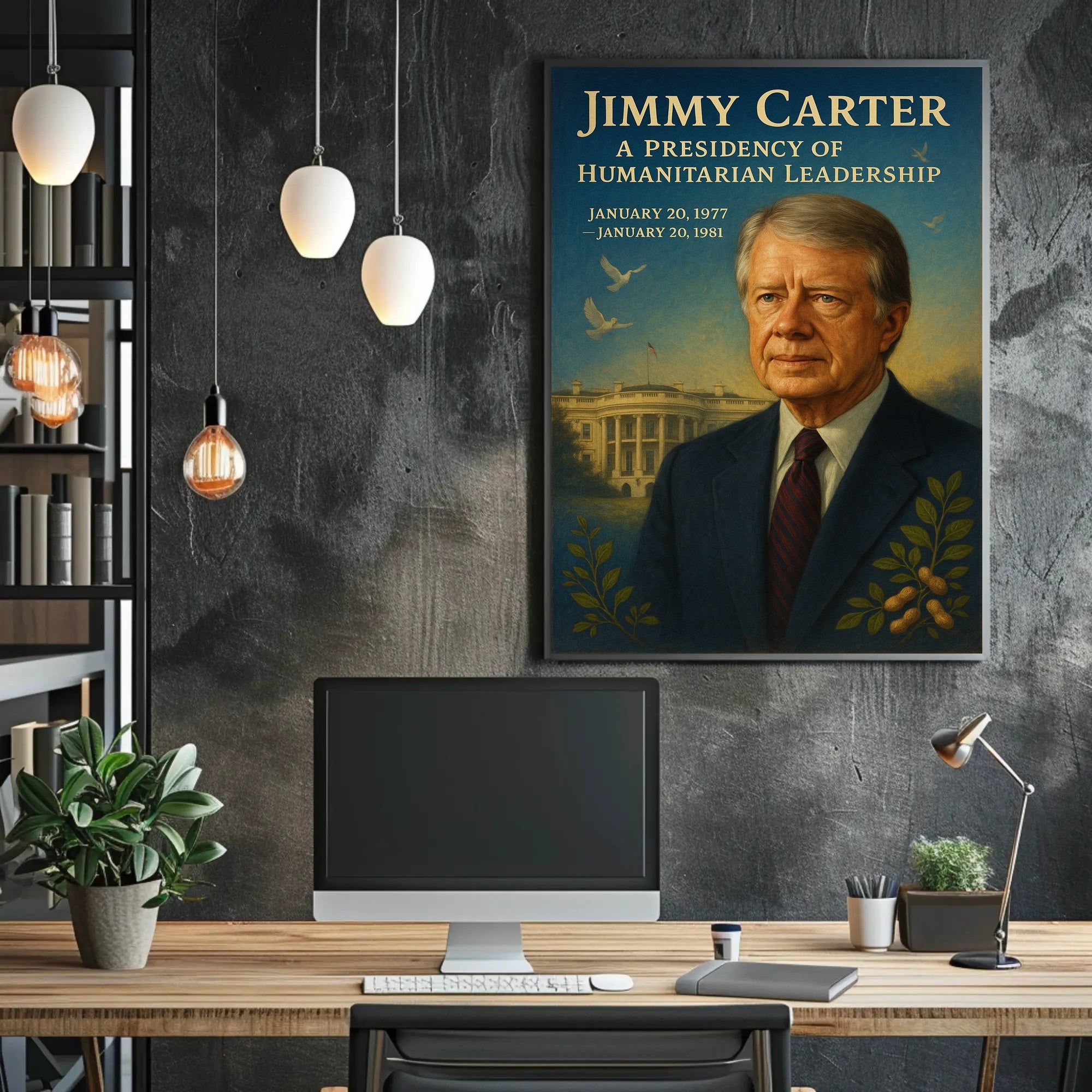 Jimmy Carter Humanitarian Leadership Wall Art Print PosterGoat