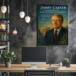 Jimmy Carter Humanitarian Leadership Wall Art Print PosterGoat