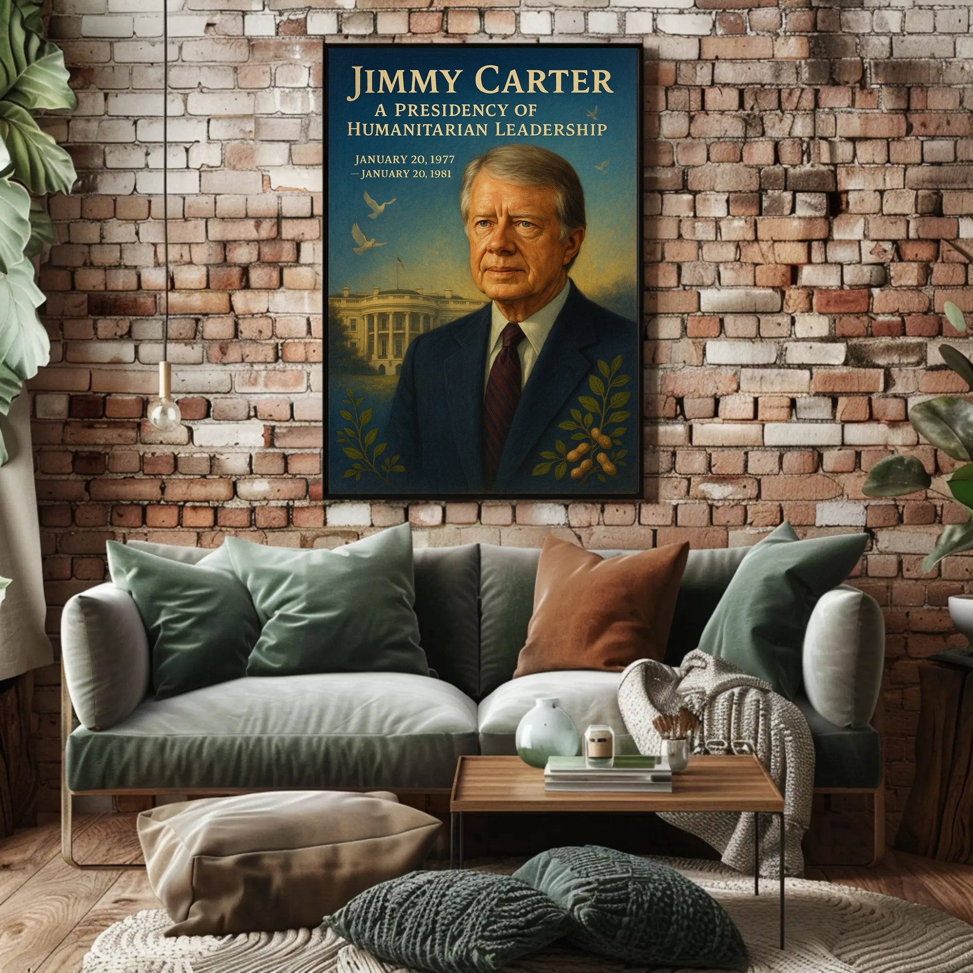 Jimmy Carter Humanitarian Leadership Wall Art Print PosterGoat