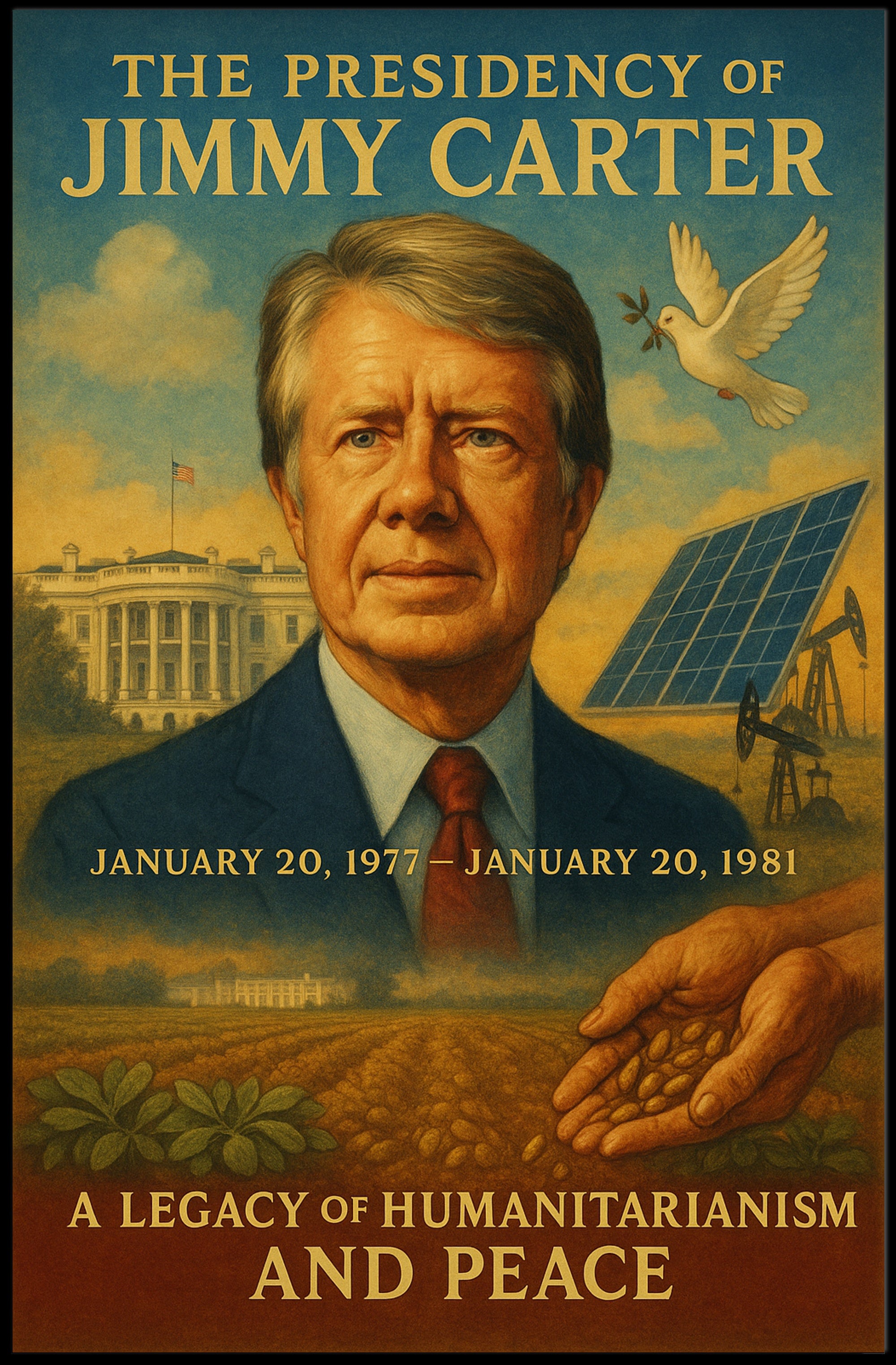 Jimmy Carter Humanitarianism Wall Art Print PosterGoat