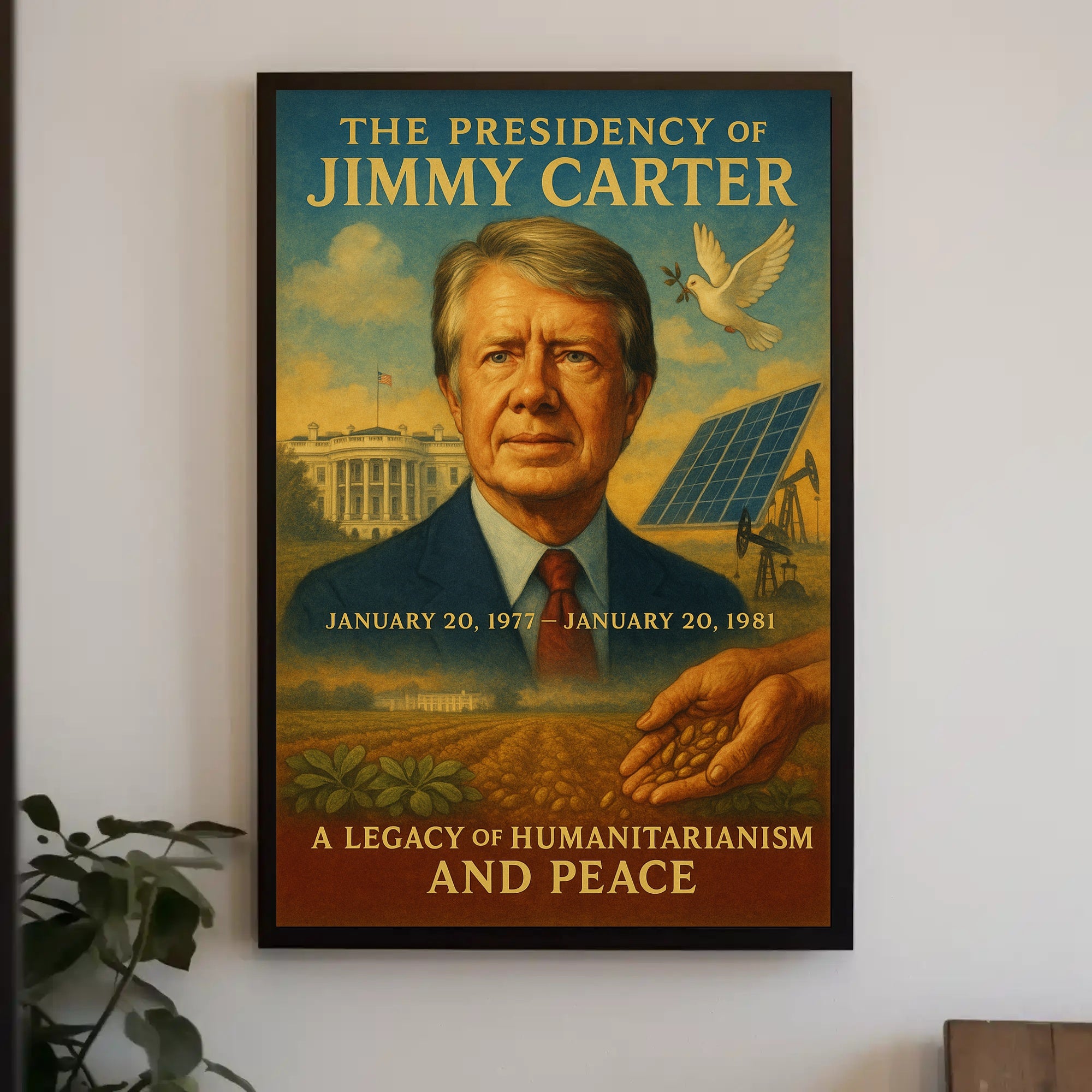 Jimmy Carter Humanitarianism Wall Art Print PosterGoat