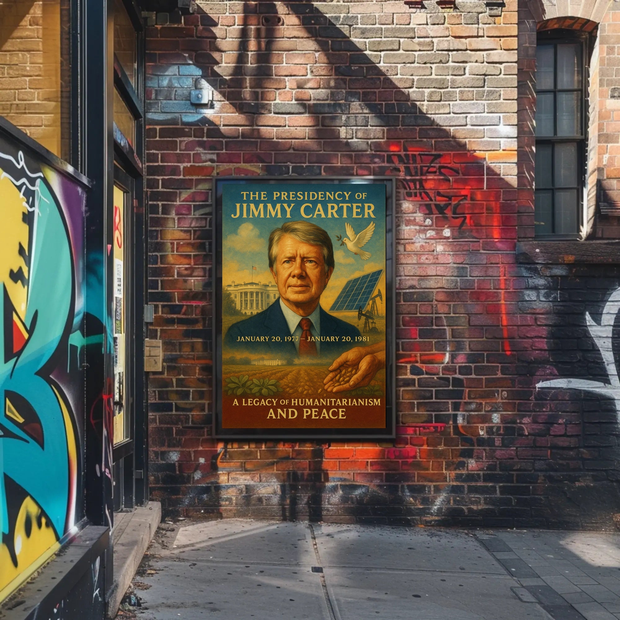 Jimmy Carter Humanitarianism Wall Art Print PosterGoat