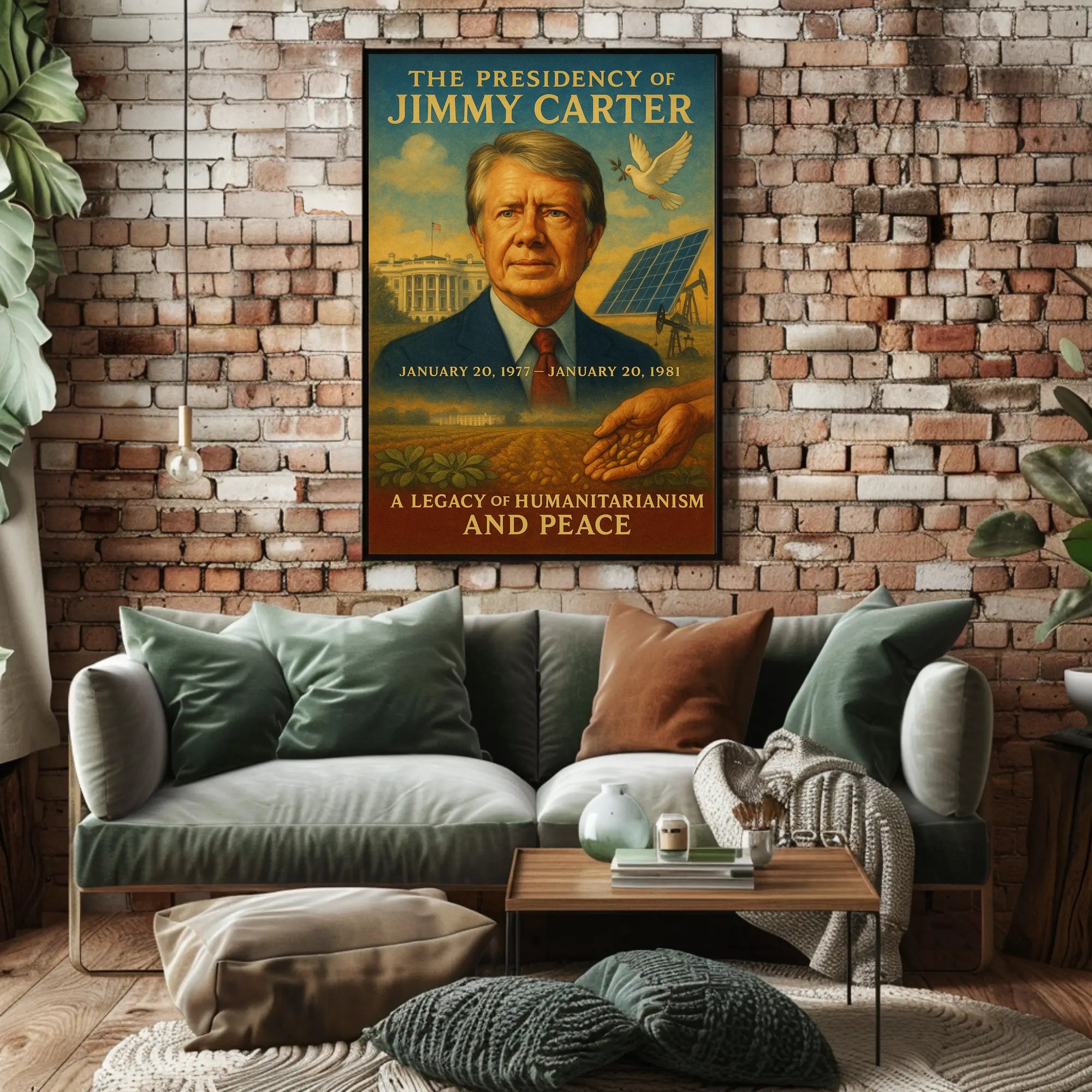 Jimmy Carter Humanitarianism Wall Art Print PosterGoat