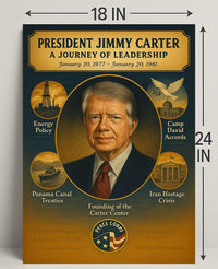 Jimmy Carter Leadership Journey Poster Art Print PosterGoat