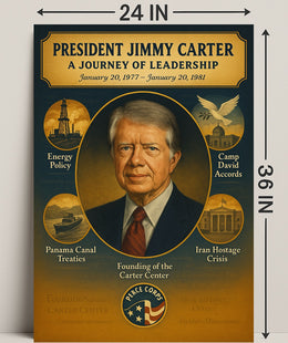 Jimmy Carter Leadership Journey Poster Art Print PosterGoat