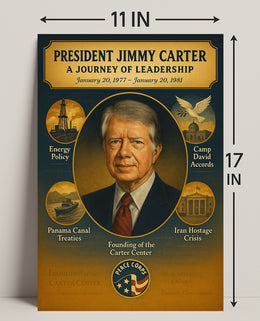 Jimmy Carter Leadership Journey Poster Art Print PosterGoat