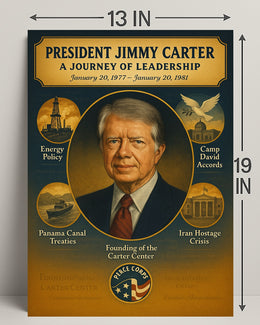 Jimmy Carter Leadership Journey Poster Art Print PosterGoat