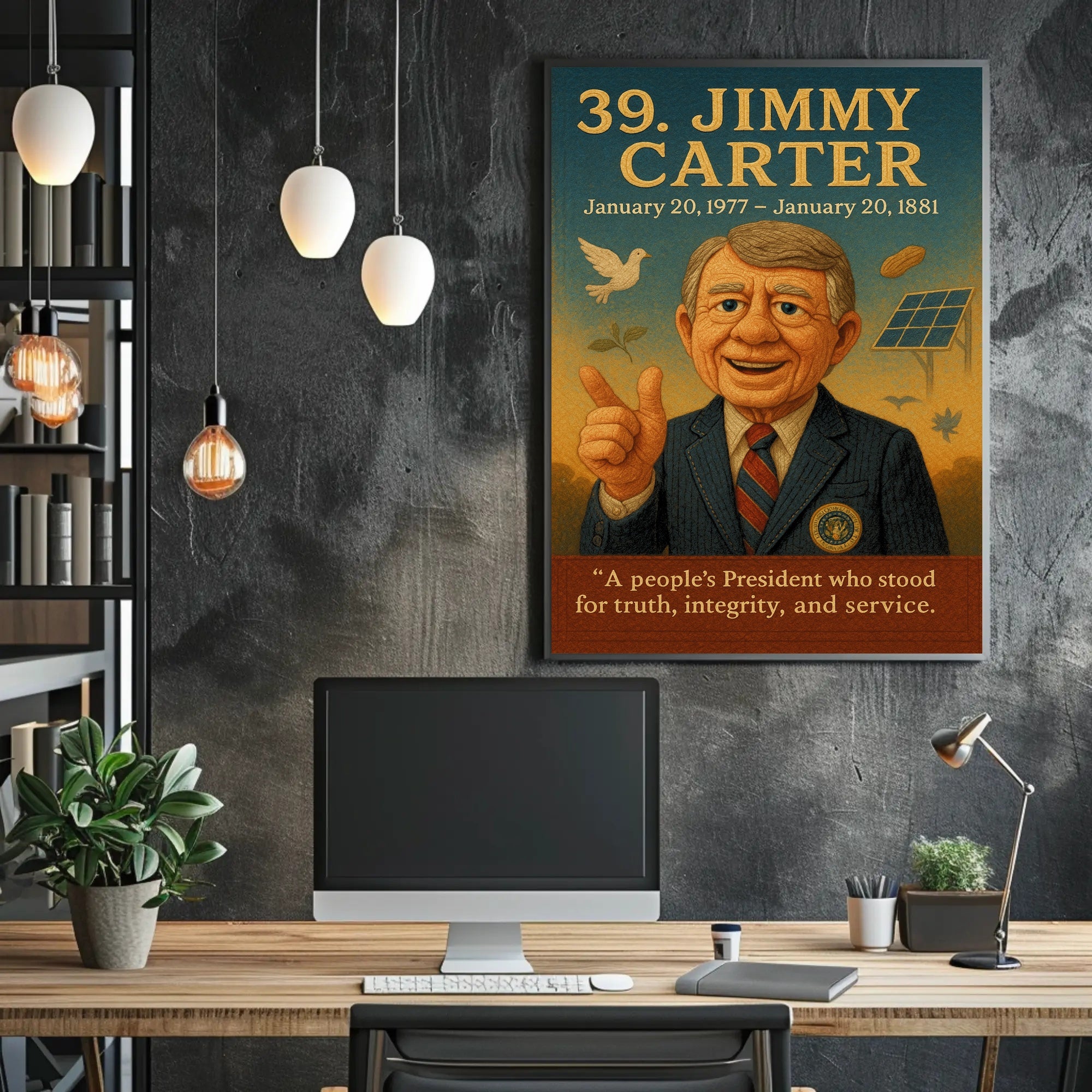 Jimmy Carter Portrait Collection Fine Art Print PosterGoat