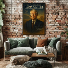 Jimmy Carter Presidency Artistic Wall Poster PosterGoat