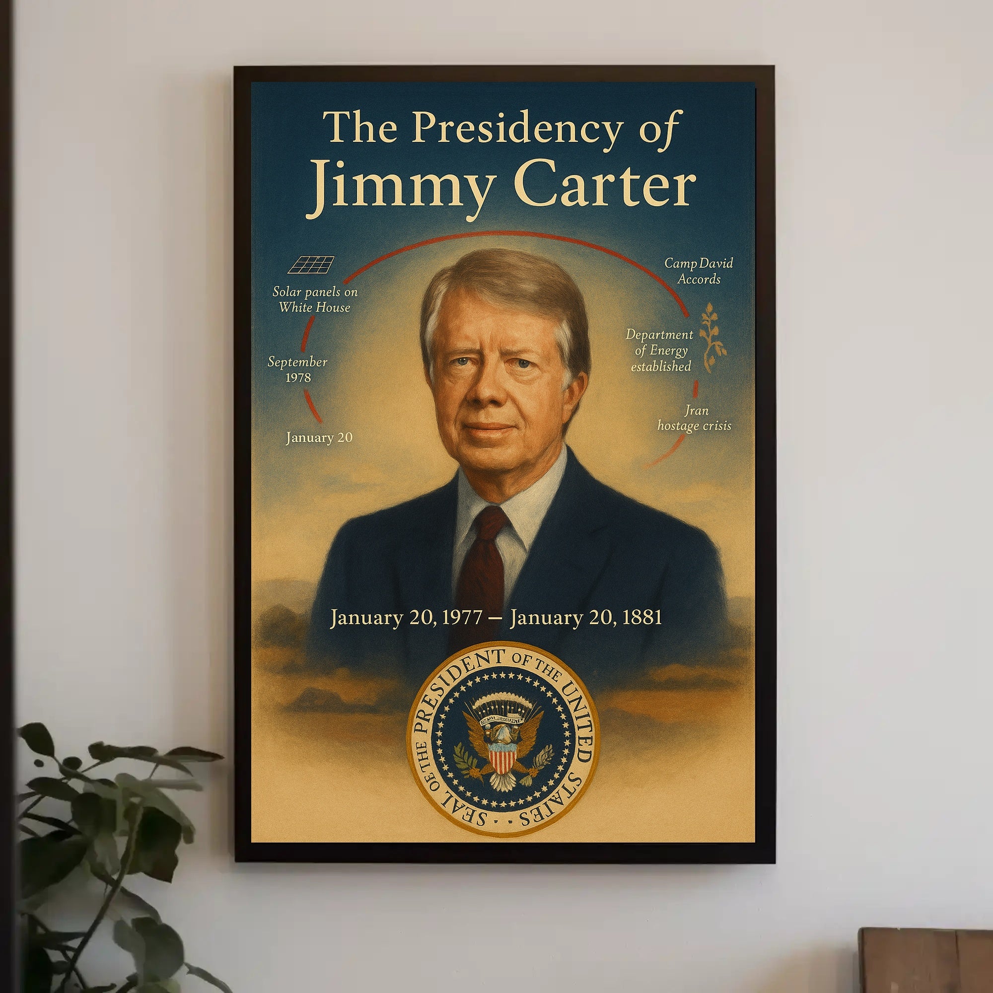 Jimmy Carter Presidency Wall Art Print Decor PosterGoat